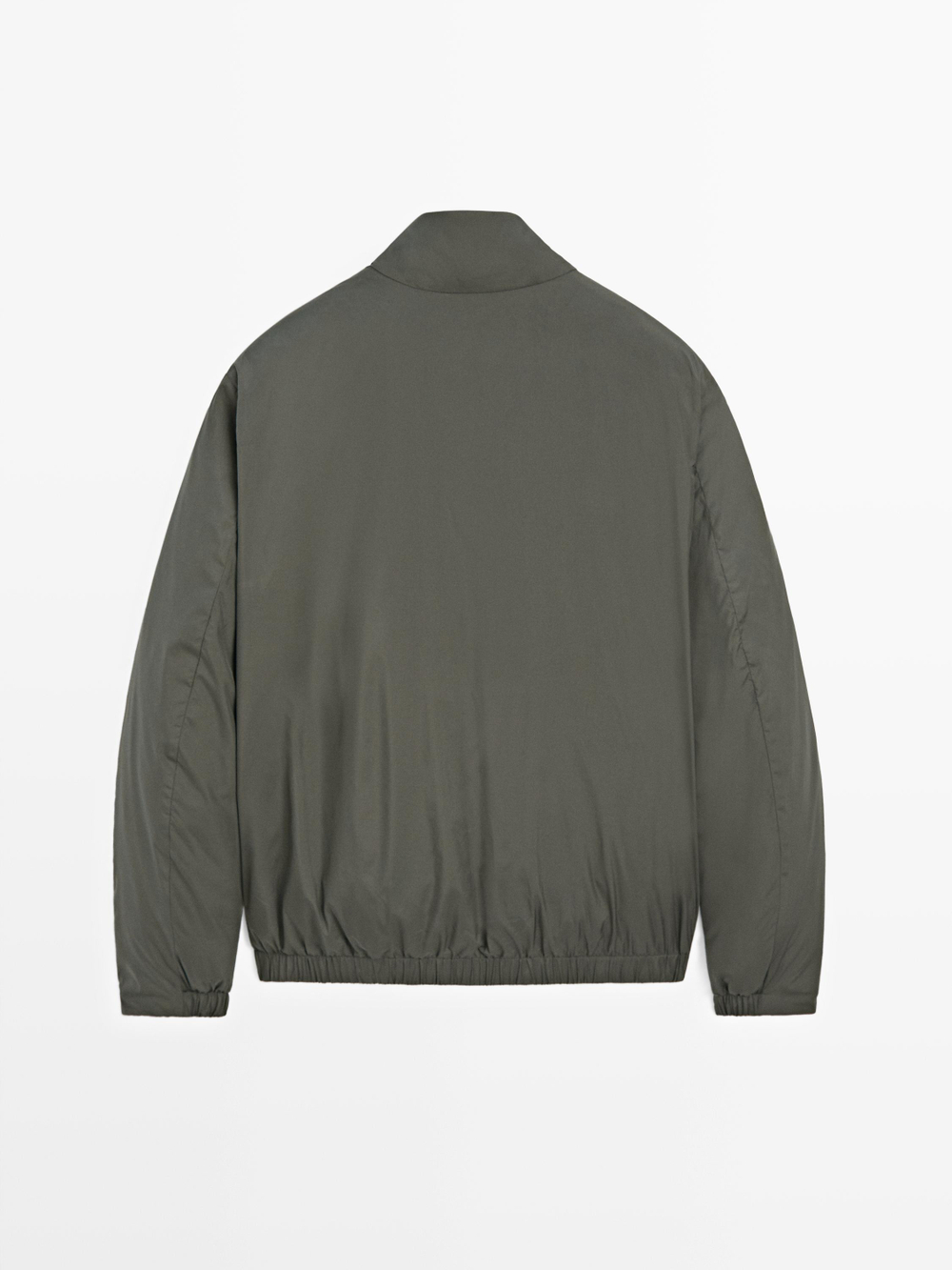 Massimo Dutti Легкая водоотталкивающая стеганая куртка, серо-зеленый