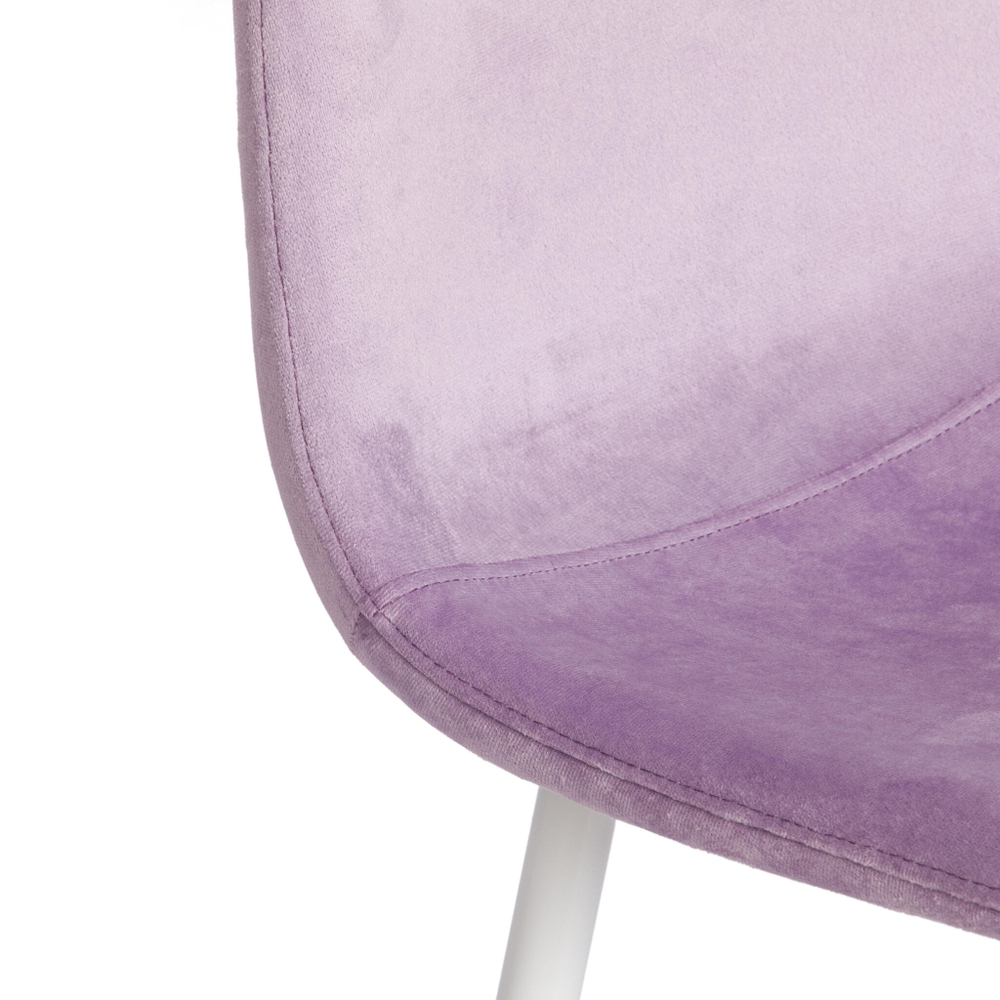 Стул BREEZE (mod. 4724) / 1 шт. в упаковке вельвет/металл, 44 х 53 х 87 см, Light lavander (светло-лавандовый) HLR26 / белый