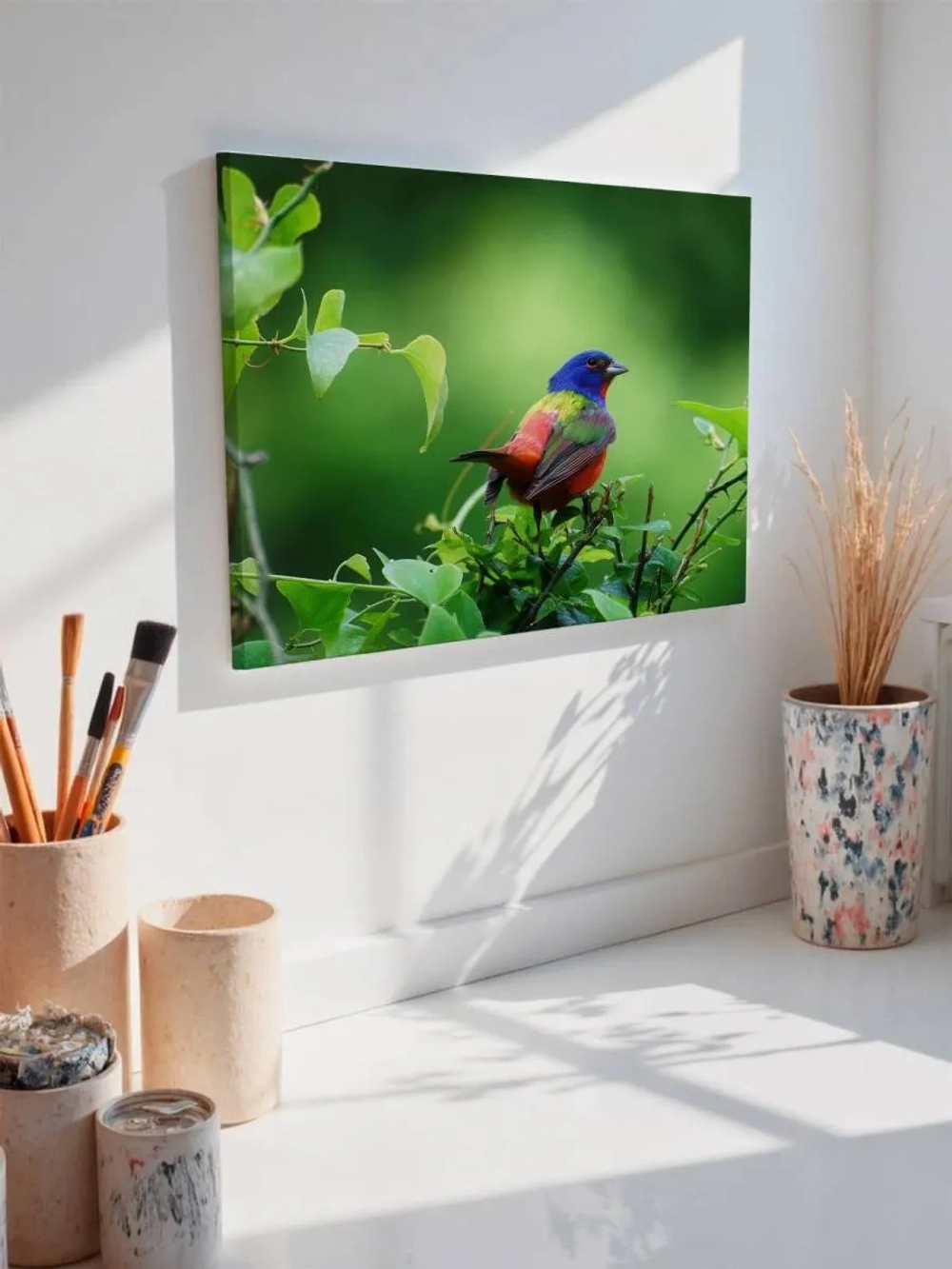 Картина на стену 40 X 50 Цветная птица