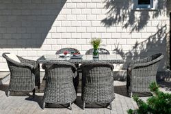 "Равенна" плетеное кресло из искусственного ротанга, цвет графит