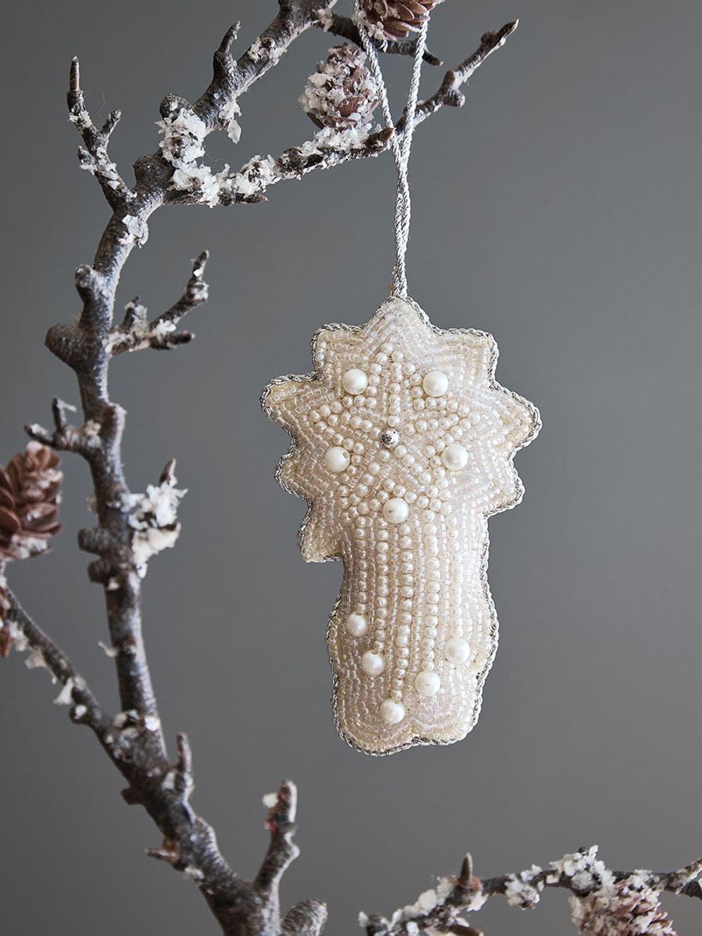 Набор елочных украшений Christmas pearls из коллекции New Year Essential, 4 шт.