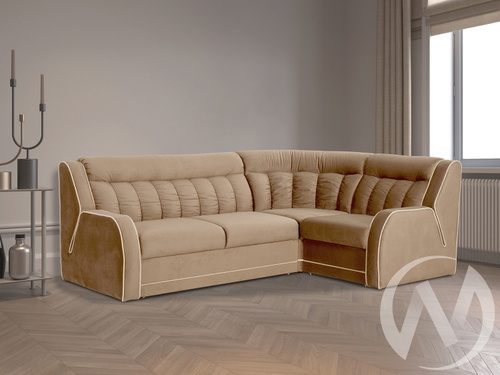 Диван угловой Блистер 2 (ДУ) GROUND 02 (какао) GROUND 01 (бежево-кремовый)