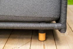 "Лугано" лаунж-зона 5-местная плетеная из роупа (веревки), каркас алюминиевый темно-серый, роуп темно-серый