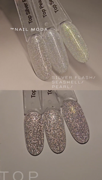Nail Moda Top Pearl - Топ со светоотражающим эффектом, 15мл