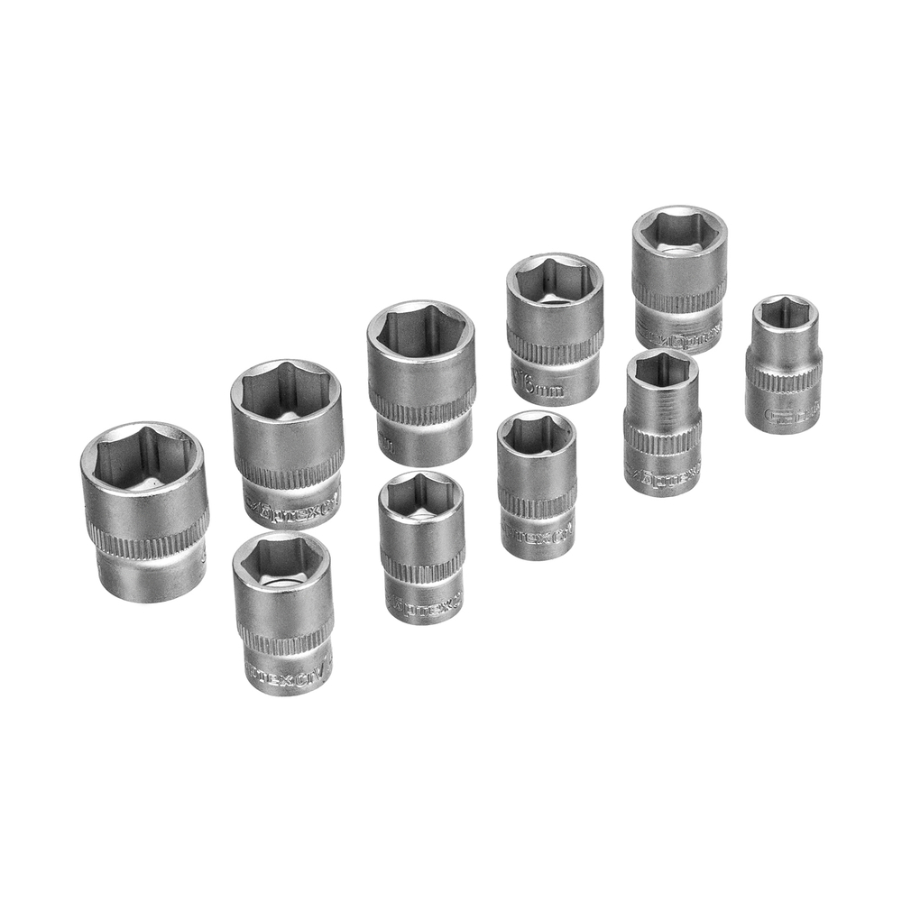 Набор инструментов, 1/2", 3/8", 1/4", пластиковый кейс 215 предм. Сибртех
