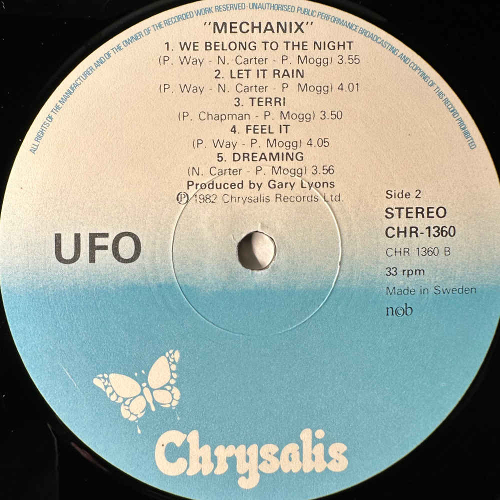 UFO - Mechanix (Скандинавия 1982г.)