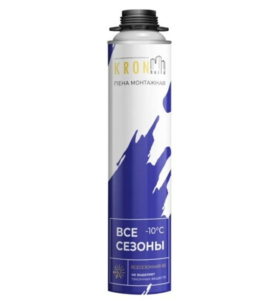 Пена монтажная проф. ВСЕСЕЗОННАЯ KRONbuild PRO 65  850мл