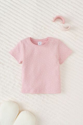 Фуфайка для новорожденных  К 301156/горошки на розовом жемчуге