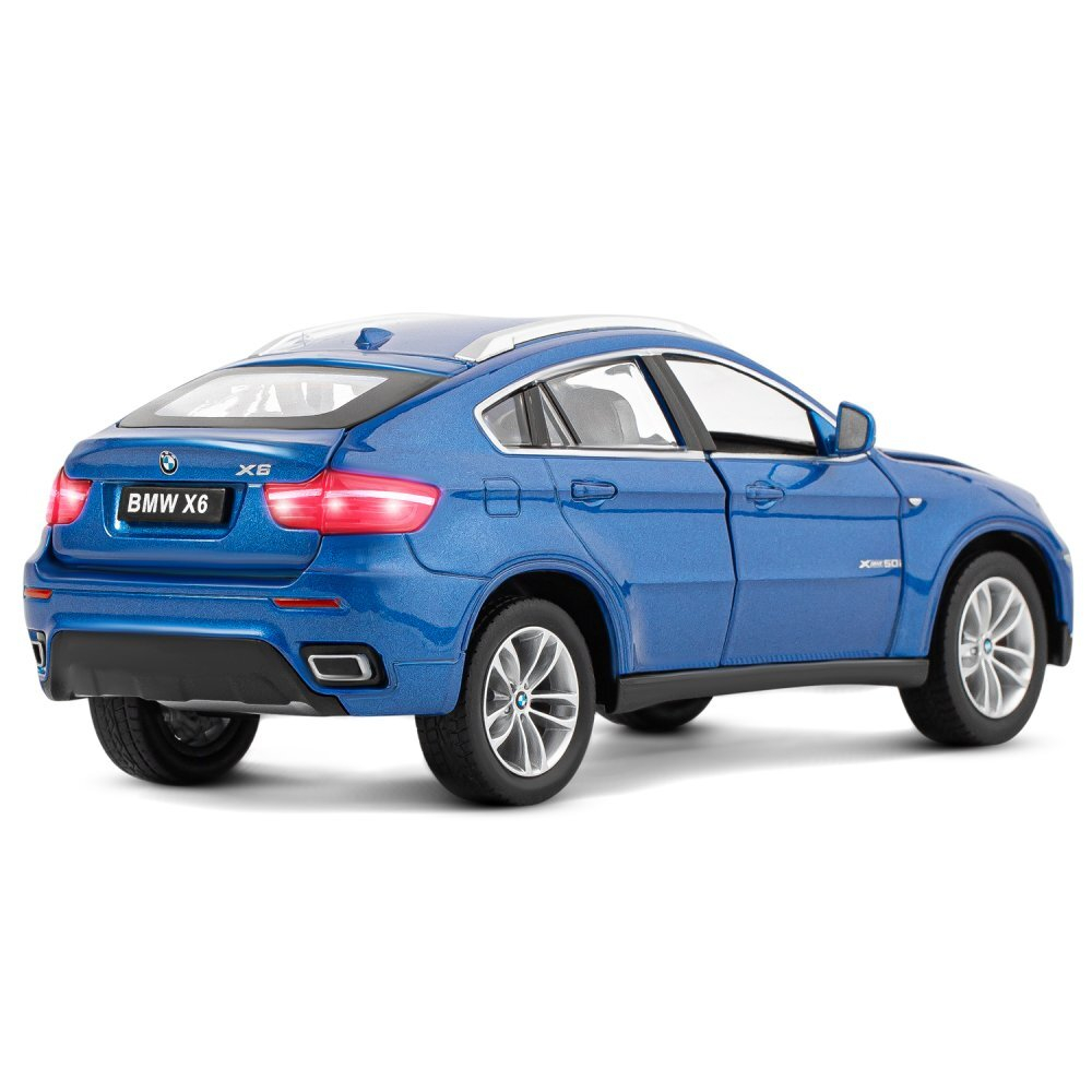 Модель 1:26 BMW X6, синий, откр. двери, капот и багажник, свет, звук