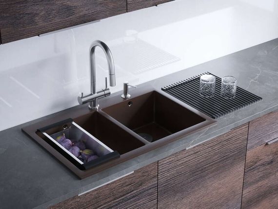 Кухонная мойка OMOIKIRI Bosen 80-2-BL(арт.4993836)