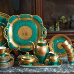 Кофейный сервиз на 6 персон «Богемский изумруд»