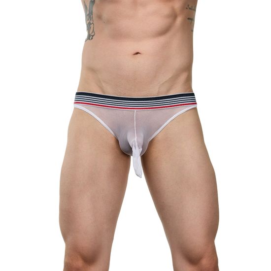 Мужские трусы джоки белые прозрачные LaBlinque LB15702