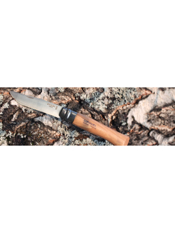 Нож Opinel №10, нержавеющая сталь, рукоять из бука, блистер, 001255