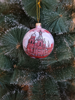 Шар стеклянный "Спас на крови",  ручная роспись