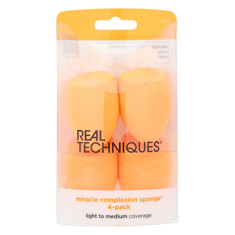 Real Techniques, Miracle Complexion Sponge®, 4 спонжа