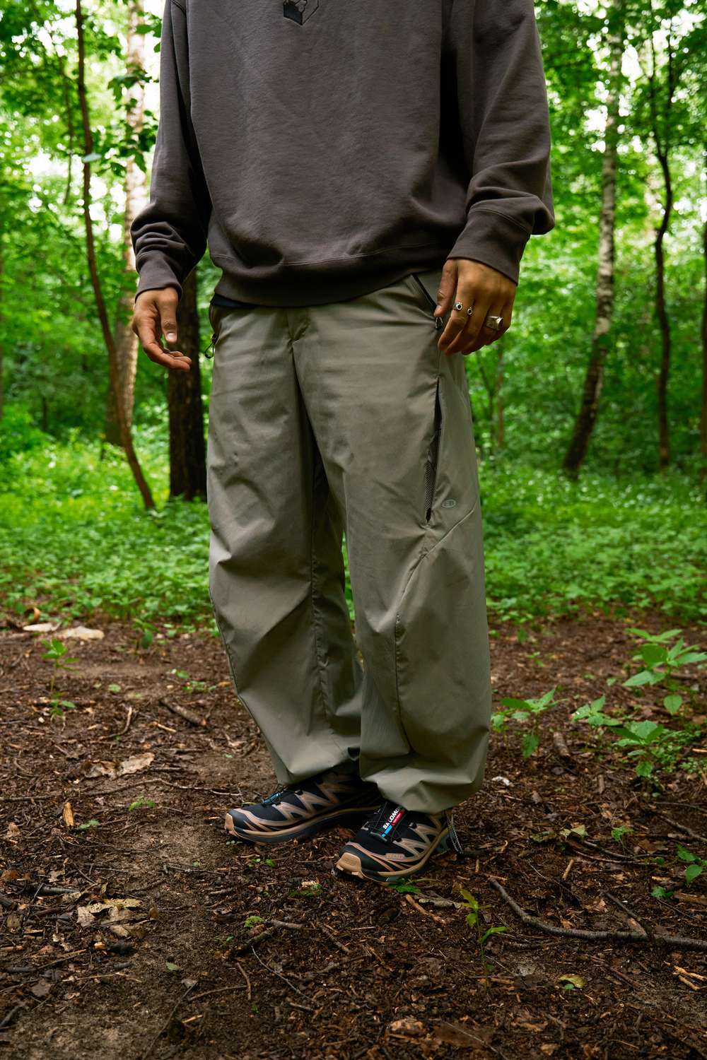 Брюки Nothomme Blue Outdoor Functional Wide-Leg Straight Work Pants "Slate Grey"