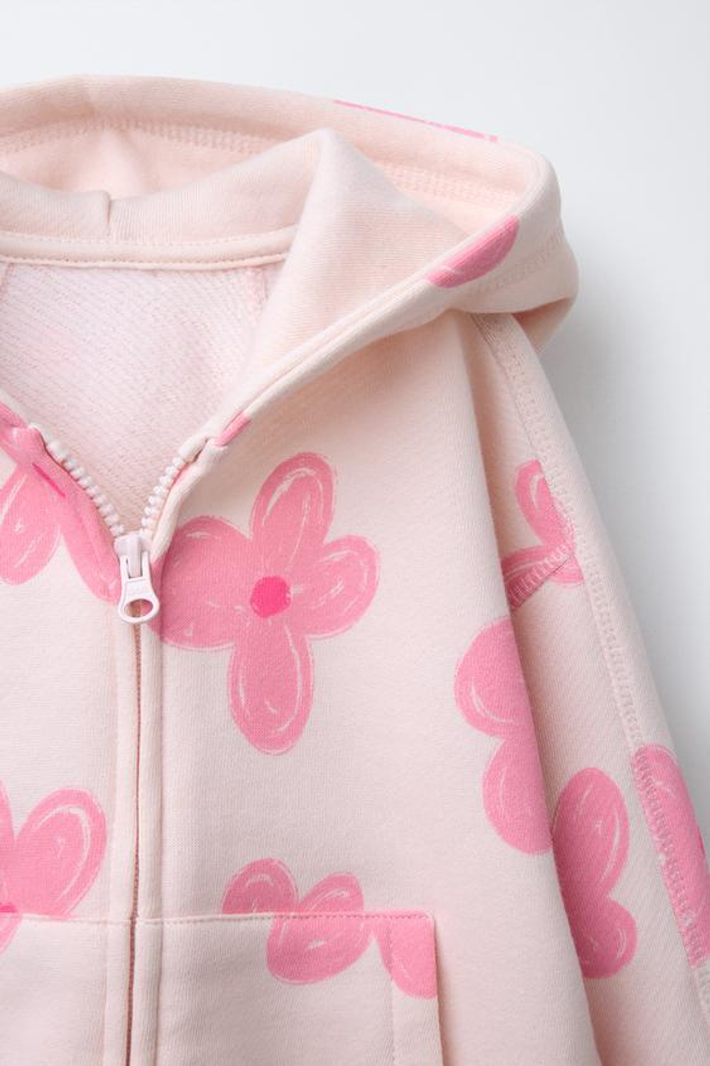 ZARA ХУДИ С ПРИНТАМИ, ТЕЛЕСНО-РОЗОВЫЙ