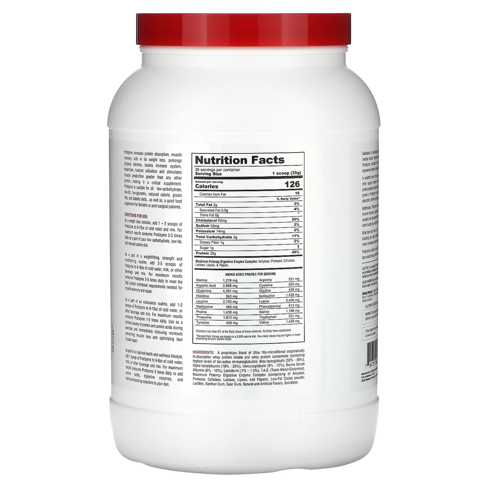 Metabolic Nutrition, Protizyme, Specialized Designed Protein, шоколадный торт, 910 г (2 фунта)