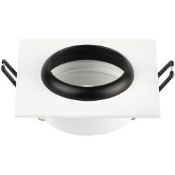 Светильник встраиваемый алюминиевый ЭРА KL110 WH/BK под лампу MR16 GU5.3 белый/черный матовый | Алюминиевые встраиваемые светильники