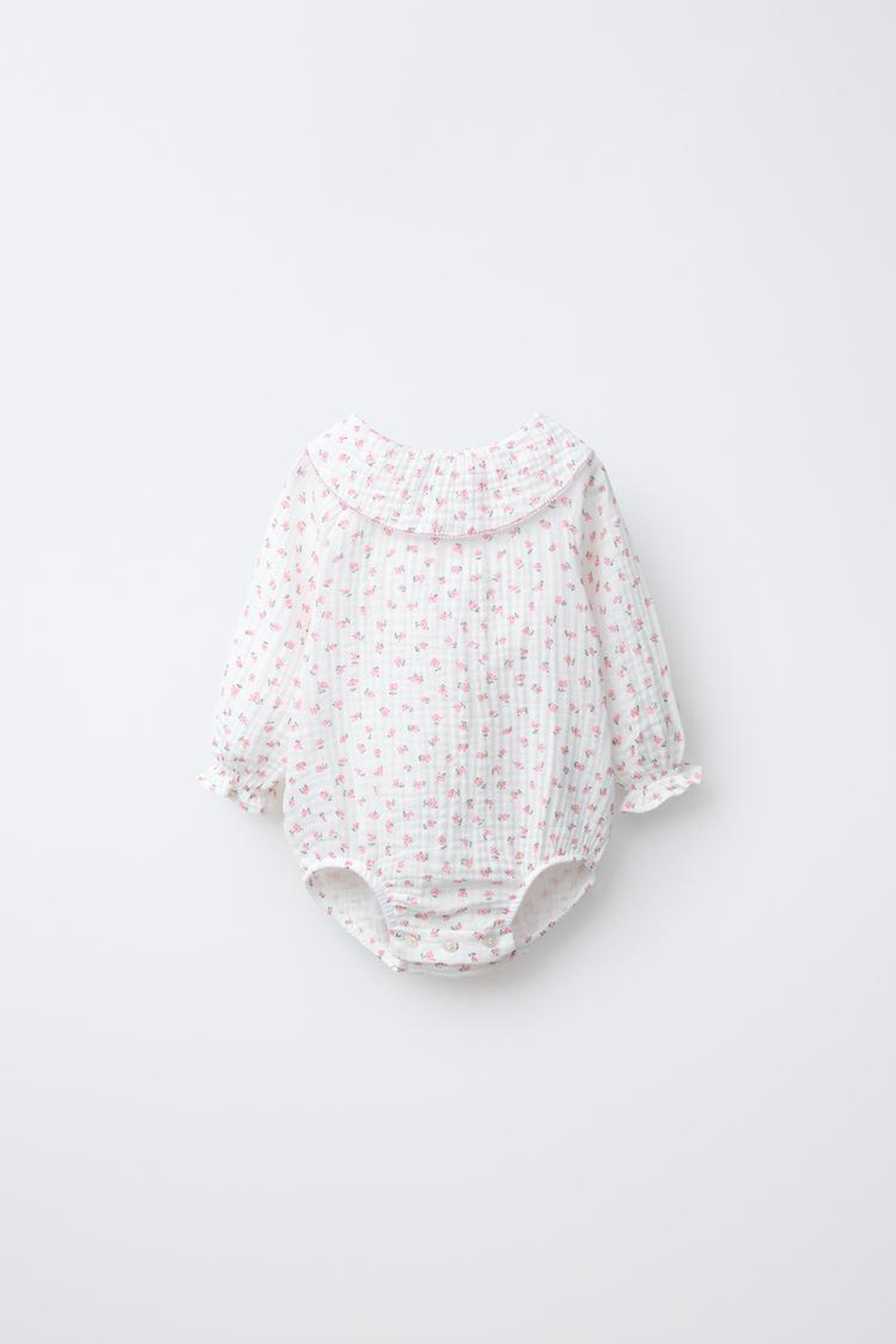 ZARA БОДИ С ЦВЕТОЧНЫМ УЗОРОМ, ЖЕЛТОВАТО-БЕЛЫЙ