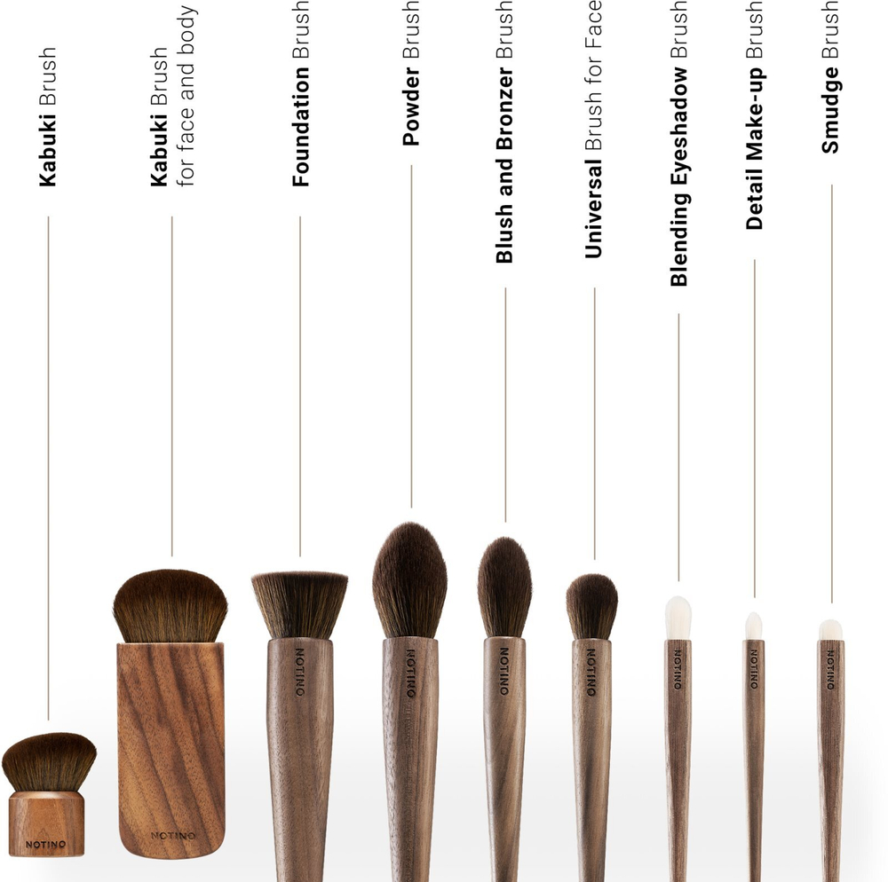 Notino Wooden Collection Make-up brush set - набор кистей /  7 шт.   / GTIN 3760275386113