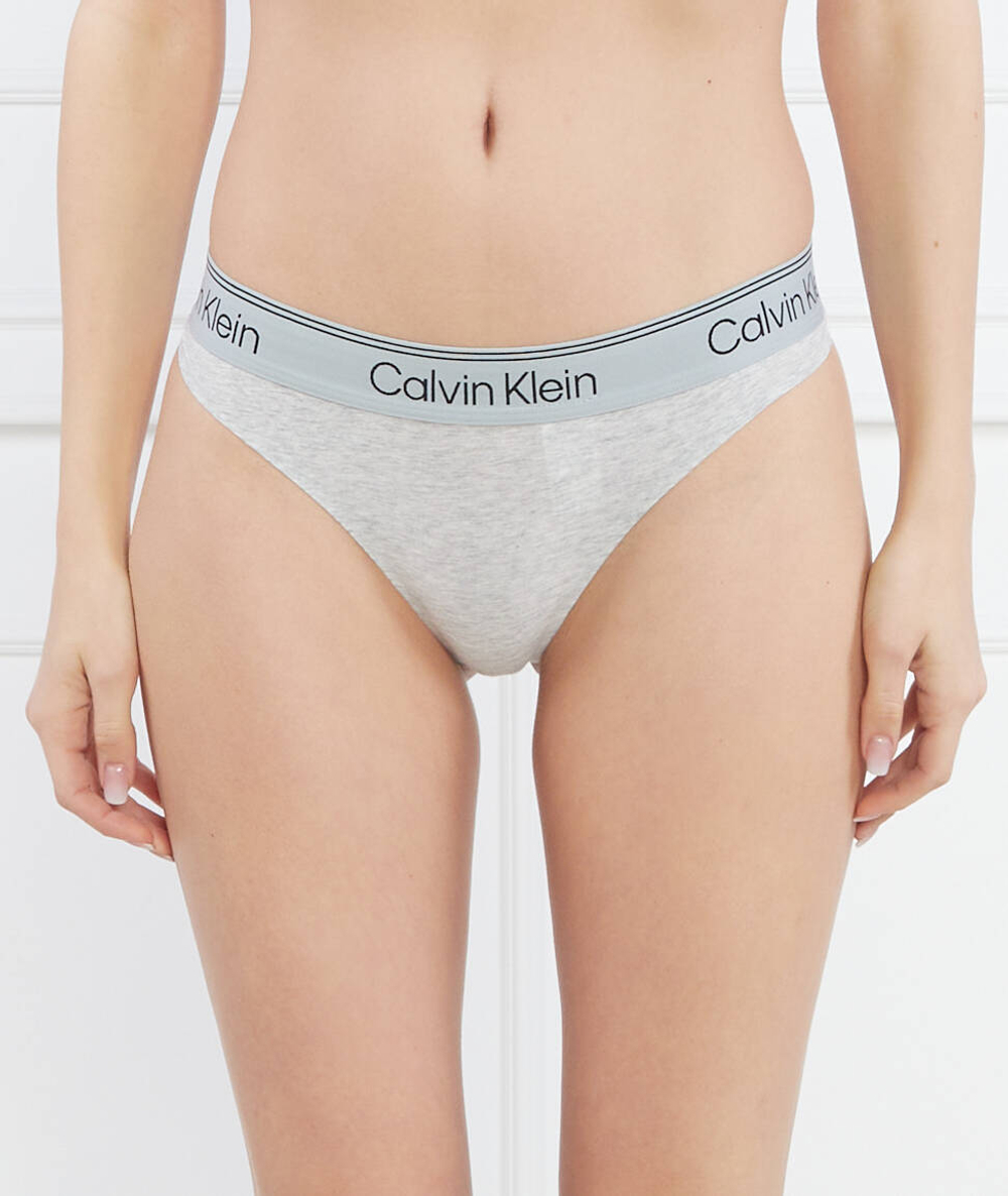 Стринги ATHLETIC COTTON THONG Calvin Klein Underwear - серый(000QF7188E)