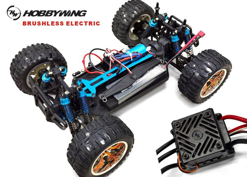Радиоуправляемый монстр 94111PRO-88072 HSP Brontosaurus PRO 4WD RTR масштаб 1:10 2.4G , цвет пламя