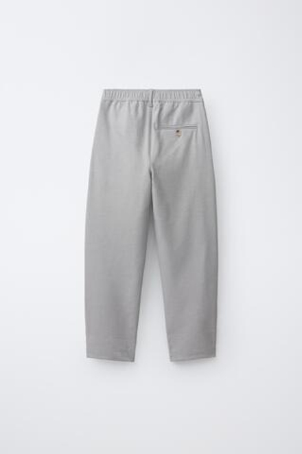 ZARA БРЮКИ RELAXED FIT COMFORT, ЖЕМЧУЖНО-СЕРЫЙ