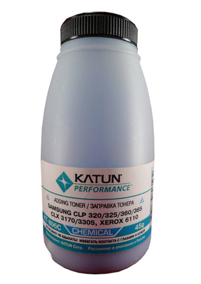 Тонер для SAMSUNG CLP 320/325/360/365, CLX 3170/3305, Xerox 6110 Cyan, химический (45г) (Katun)