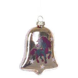 GAEM Украшение новогоднее "Колокольчик с лошадкой", L8 W2,5 H11 см