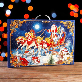 Коробка для адвент календаря "Снежный праздник", 47,5 х 32 х 4 см