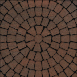 Тротуарная плитка КЛАССИКО (круг) - Листопад гладкий Клинкер, комплект из 3 видов плит