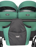Детская коляска для двойни Riko Basic Saxo 2 в 1 01 бирюзовый-чёрный