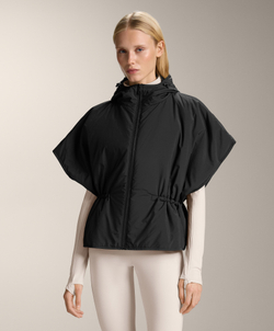 Oysho Утепленный жилет с капюшоном, черный