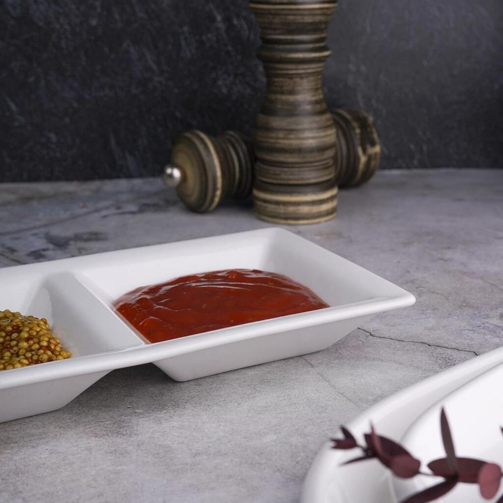 Менажница 30,8*11 см h2,5 см 3 отделения белая фарфор NEW P.L. Proff Cuisine [6]