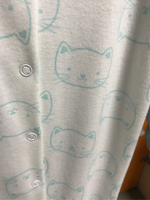 Комбинезон с длинным рукавом "Котики" 56-80 (бирюза (интерлок) арт. 27098) (Карапуззики) (Размер: 80)