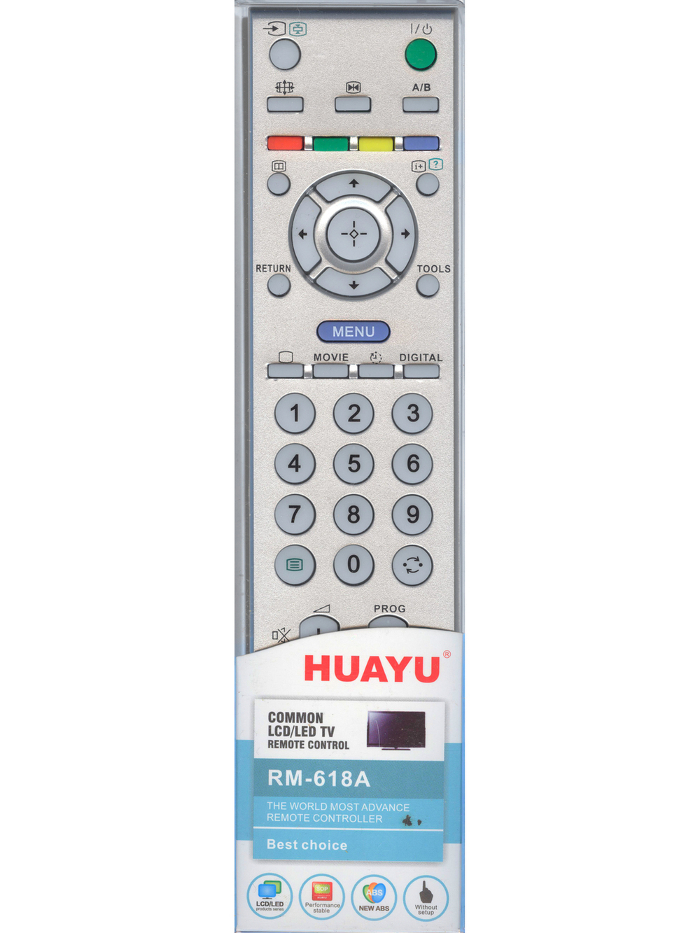 Пульт ДУ UNIVERSAL SONY RM-618A LCD HUAYU (корпус RM-ED005)