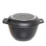 Казан 3л литой алюминий с крышкой-сковородой КМ-к34а