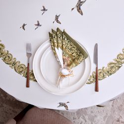 НАБОР САЛФЕТОК ИЗ 2-Х ШТ "ОХОТА" 40Х40СМ, ТВИЛ,100% ХЛОПОК, СОБАКА