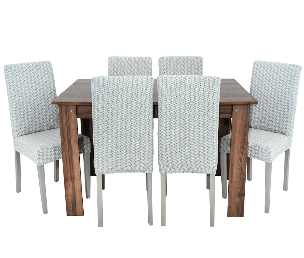 Чехол на стул без оборки Зигзаг, цвет Кремовый