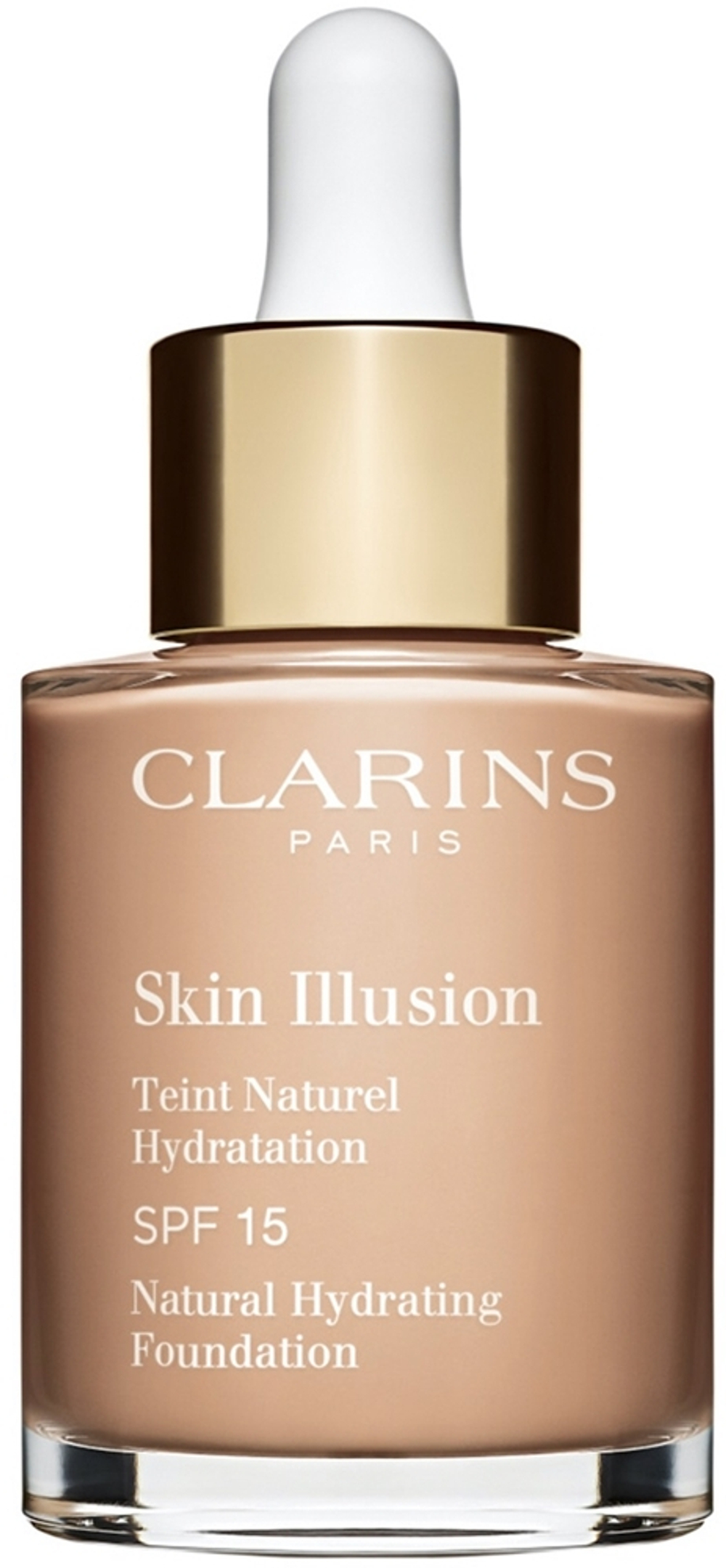 Clarins Skin Illusion Natural Hydrating Foundation - Осветляющий увлажняющий тональный крем SPF 15, 30 ml