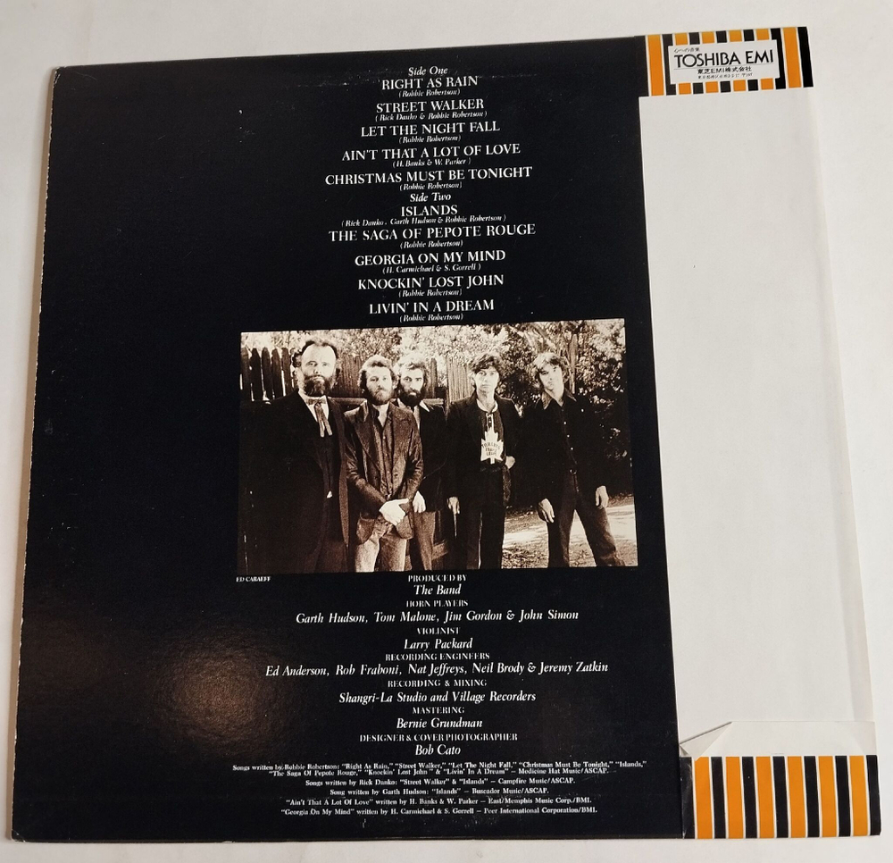 Винтажная виниловая пластинка LP The Band Islands (Japan 1977) (Obi)
