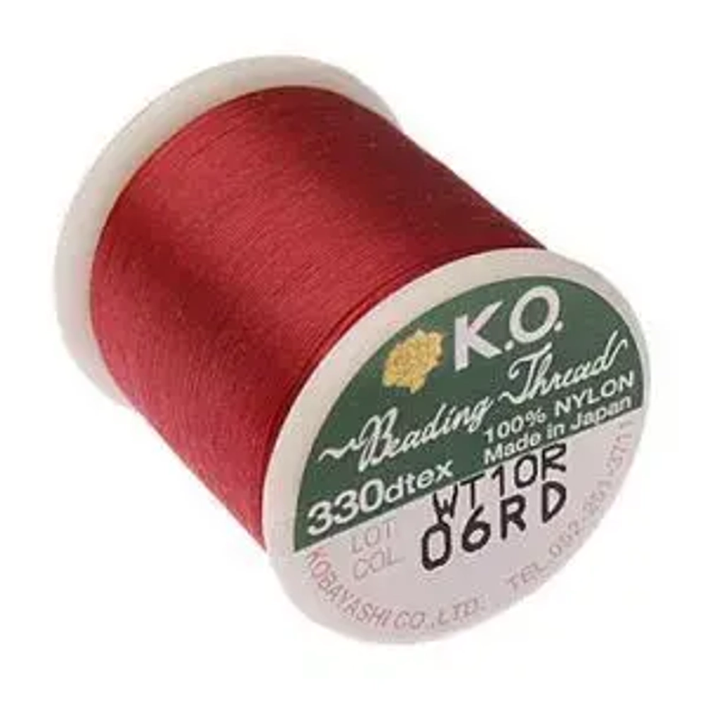 K.O. нейлоновые нити для бисероплетения, Rich Red (Япония) 50 м