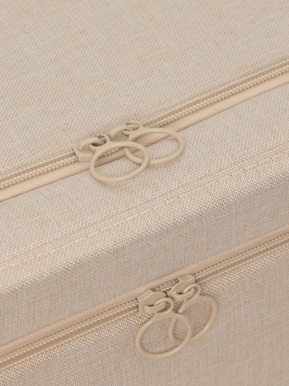 Кофр для хранения вещей, размеры 50х40х33 см, цвет бежевый, материал батист