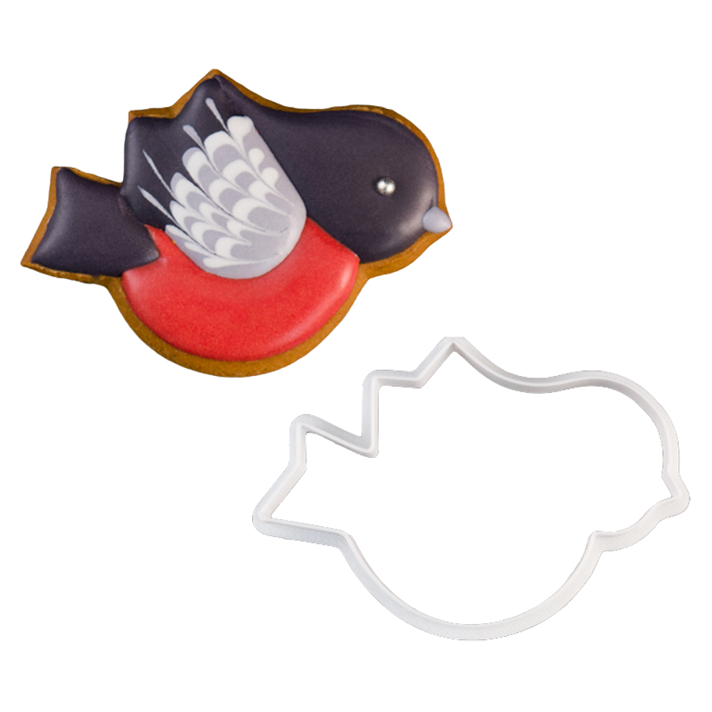 Вырубка для пряника "Снегирь" пластик, 10 см