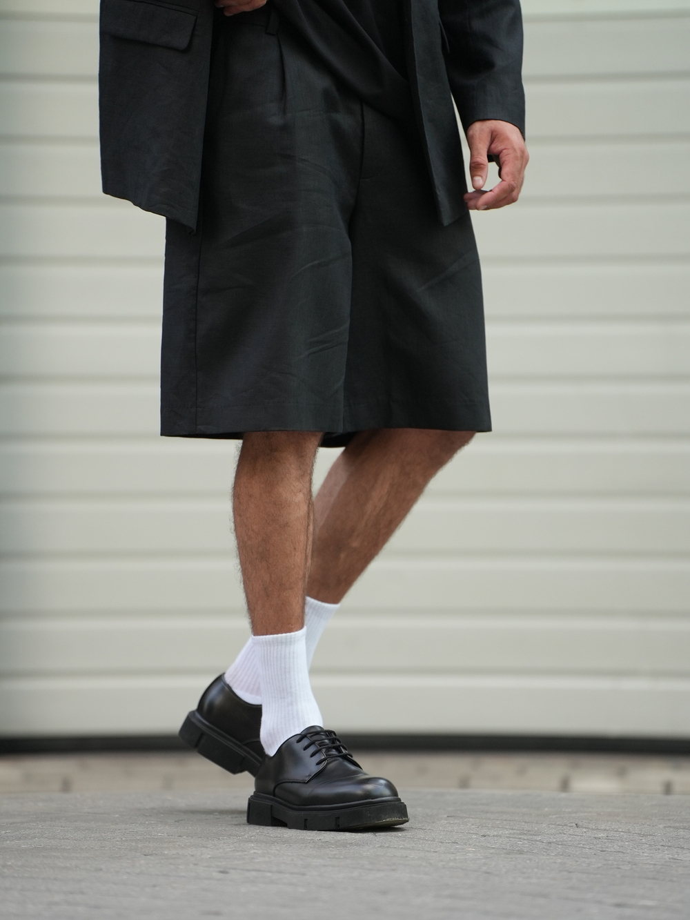 Шорты льняные | black