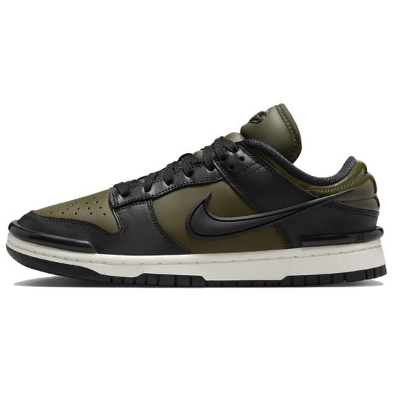 Кроссовки NIKE Dunk для скейтбординга Низки Зелено-черные Кроссовки
