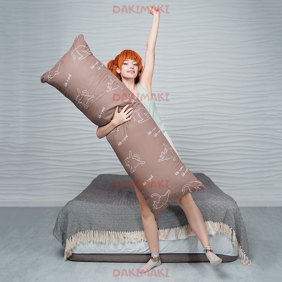 Дакимакура подушка кот длинная арт. 0019