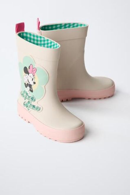 ZARA РЕЗИНОВЫЕ САПОГИ MINNIE MOUSE © DISNEY, РОЗОВЫЙ