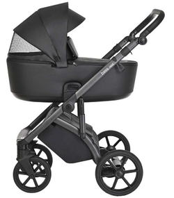 Детская коляска Roan Bass Next Кожа 2 в 1 RN088/1 Black/Black